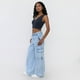 thumbnail image 4 of Jeans Mujer Straight Fit Cargo Azul Claro Corona, 4 of 5