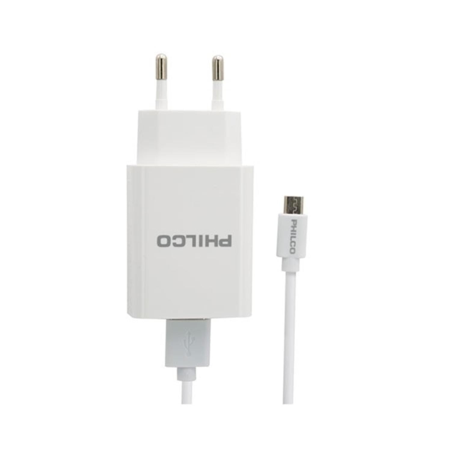 Philco - Cargador De Pared Usb Carga Rapida Micro Usb Qc620