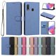thumbnail image 1 of Cartera para Samsung Galaxy A20e con Bolsillo de Tarjetas, Azul, 1 of 6
