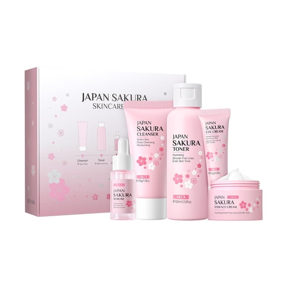 Set para el cuidado de la piel LAIKOU JAPAN SAKURA con limpiador, tónico y sérum