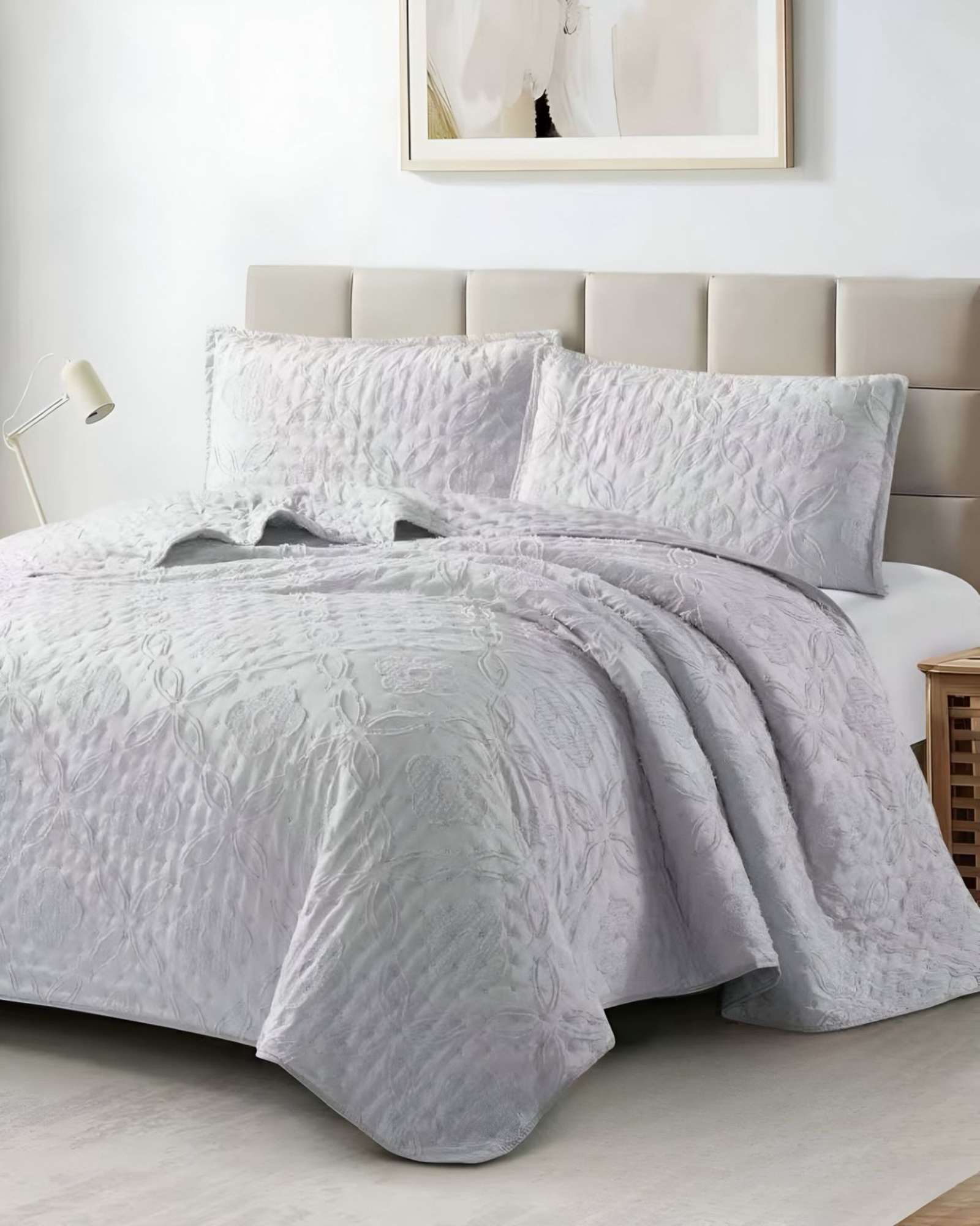 Meipulis - Cobertor Colcha Quilt Tufting De Lujo Suave King