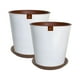 thumbnail image 2 of Set de 2 Macetas Zaia 26 cm Blanco Matte y sus platos, 2 of 3