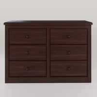 Muebles Insignes - Comoda Berlin Madera Chocolate 6 Cajones