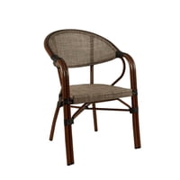 Klik Muebles - Silla Bistro Parisina Textileno Con Reposabrazos - Beige