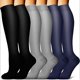 thumbnail image 1 of suxuMhao Calcetines Suaves hasta la Rodilla, Calcetines de Talla Grande, Longitud Media, Calcetines Extragrandes, Calcetines de Pantorrilla de Talla Grande, Calcetines Deportivos Transpirables de, 1 of 2