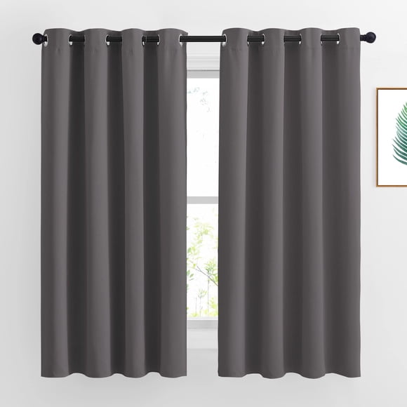 Cortinas opacas NICETOWN, 160 x 160 cm, 2 paneles, color gris