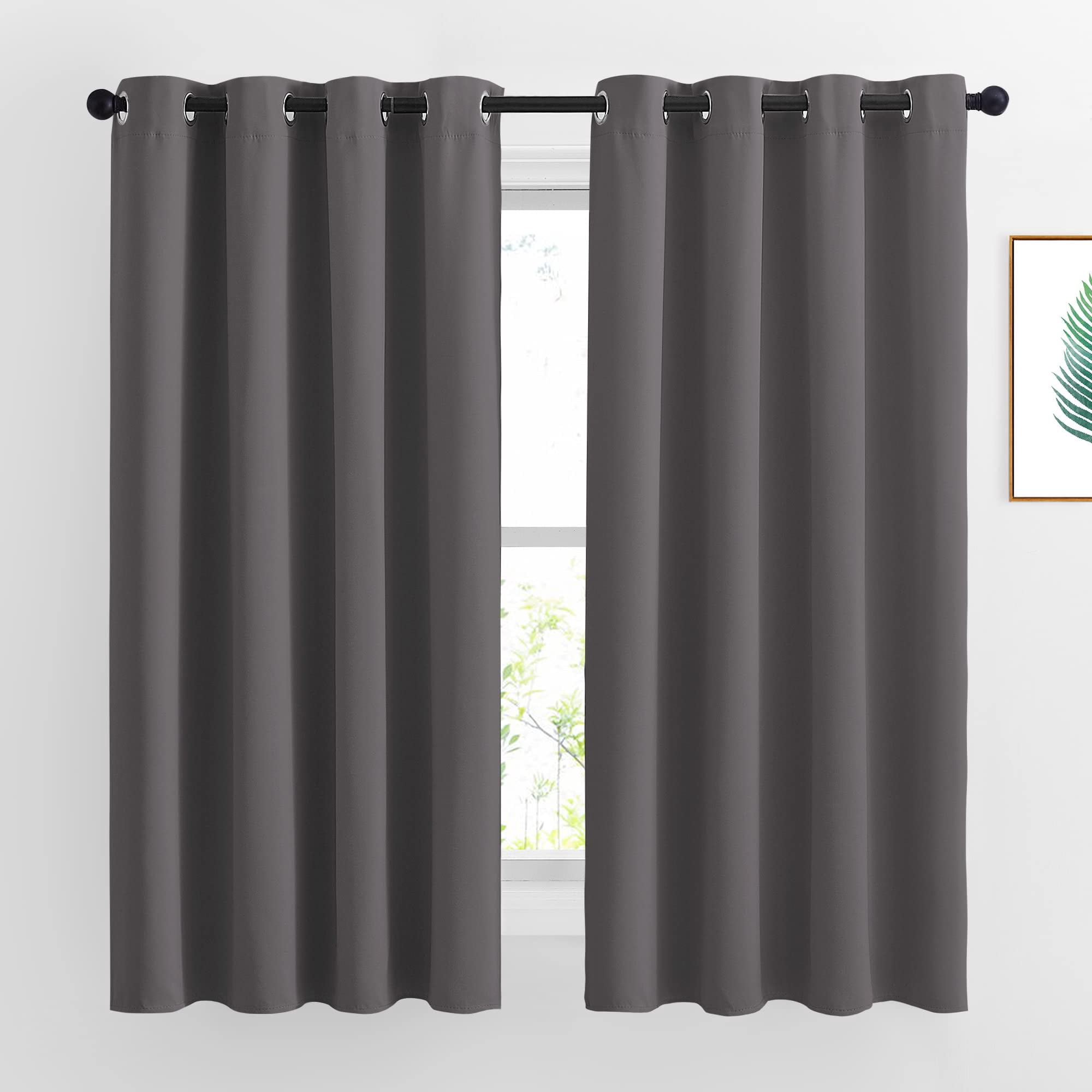 Cortinas Opacas Nicetown, 160 X 160 Cm, 2 Paneles, Color Gris