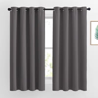 Cortinas Opacas Nicetown, 160 X 160 Cm, 2 Paneles, Color Gris