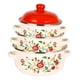 thumbnail image 2 of Juego De 3 Ollas Esmaltadas Antiadherentes Para Cocina De Restaurante, Color Rojo, 2 of 5