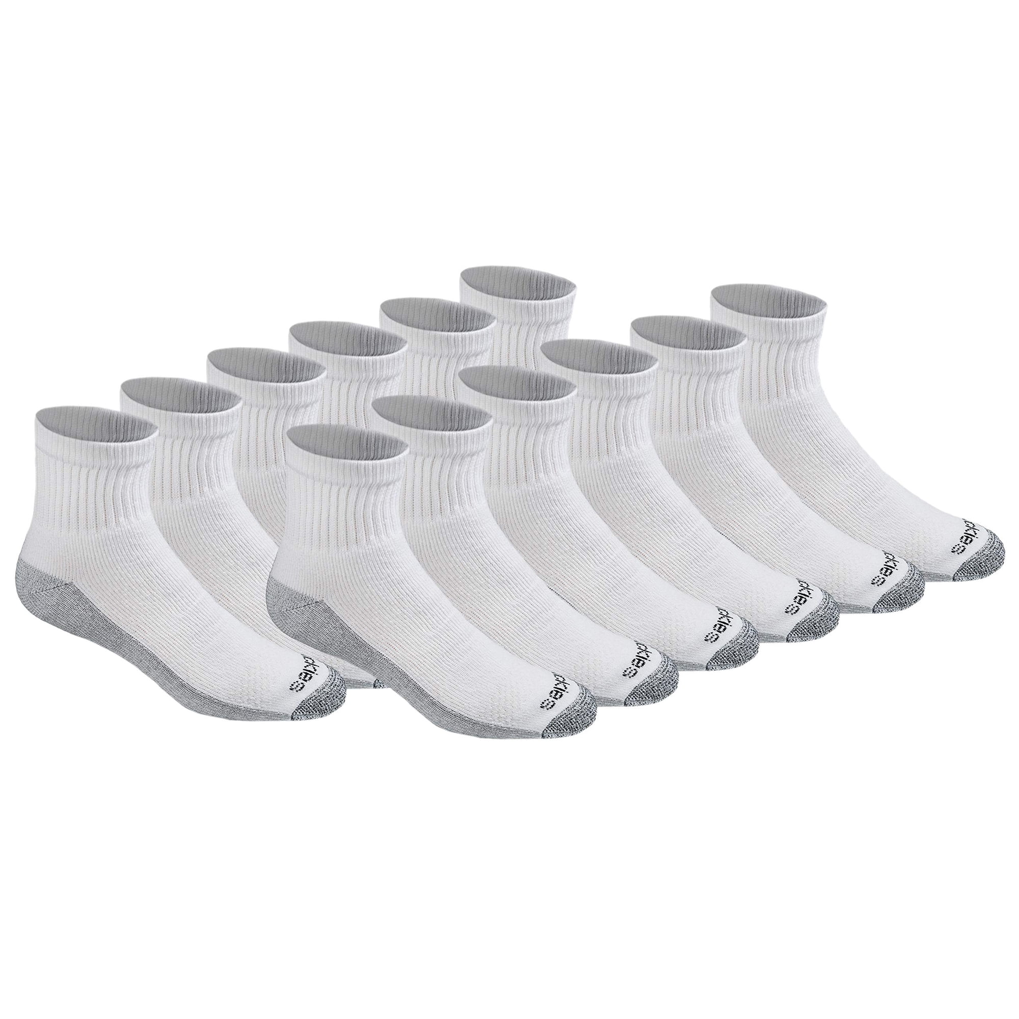 Calcetines Dickies Dri-tech Moisture Control Quarter Para Hombre, Blancos