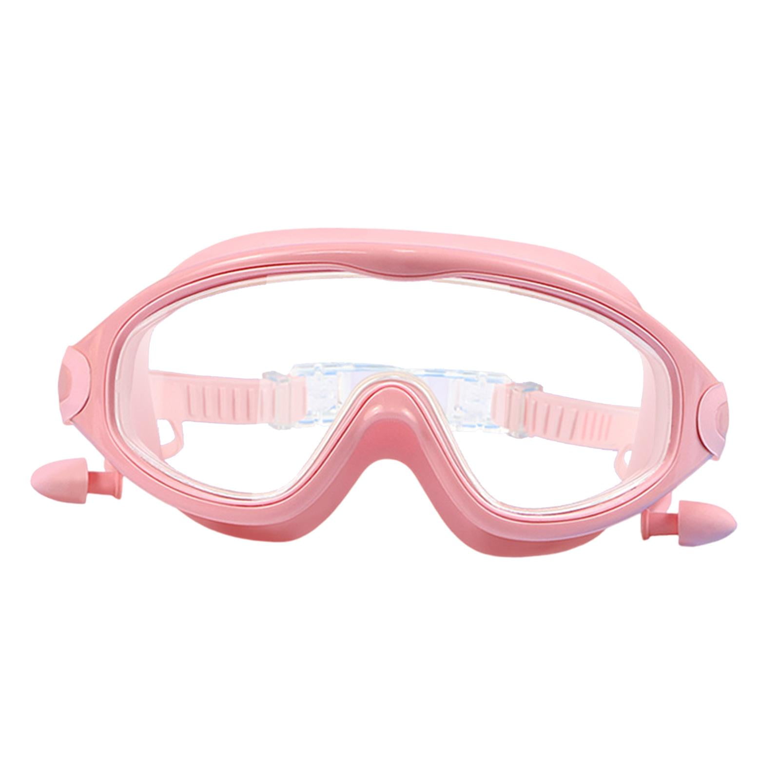 Magideal - Gafas De Natación, Gafas De Natación Para Niños Y Niñas, Gafas De Natación Cómodas Con Visión Clara Profesional Con Tapones Para Los Oídos Para Bucear Rosa