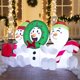 thumbnail image 4 of Muñeco de nieve inflable navideño Joiedomi de 6 pies con fogata, paquete de 3, 4 of 9