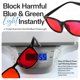 thumbnail image 3 of Gafas de luz azul Sleep ZM con lente roja estilo Wayfarer + estuche, 3 of 9