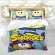 thumbnail image 5 of Snorks Conjunto de sábanas temático, trío de piezas, cómodo y amigable con la piel, diseño único, regalo de decoración para el hogar para familiares, amigos y fans, 90 cm * 190 cm, 5 of 6