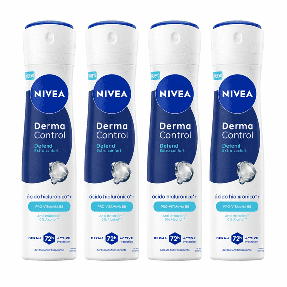 Pack Nivea Derma Control Defend Mujer Spray X4 150ml