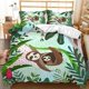 thumbnail image 2 of Cute Koala Pink Flowers Floral Quilt Duvet Cover Set Bedclothes Kids 3-Piece Bedding Set, 2 of 5