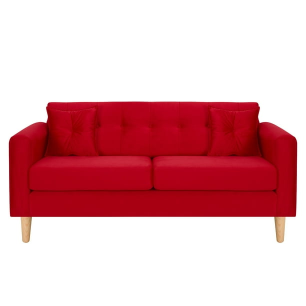 Sofa New Retro 3c Felpa 05 Rojo