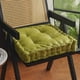 thumbnail image 1 of Xiao Hua Cojín Verde para Silla de Comedor -1 Pieza, Cojín Cuadrado de Felpa Suave de 17.72 X 17.72 X 3.15 Pulgadas, con Lazo, Cojín para Silla de Cocina, Oficina y Madera, 1 of 4