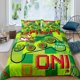 thumbnail image 1 of Cartoon Play Games Gamepad Green Quilt Duvet Cover Set Bedclothes Super 3-Piece Bedding Set, 1 of 5