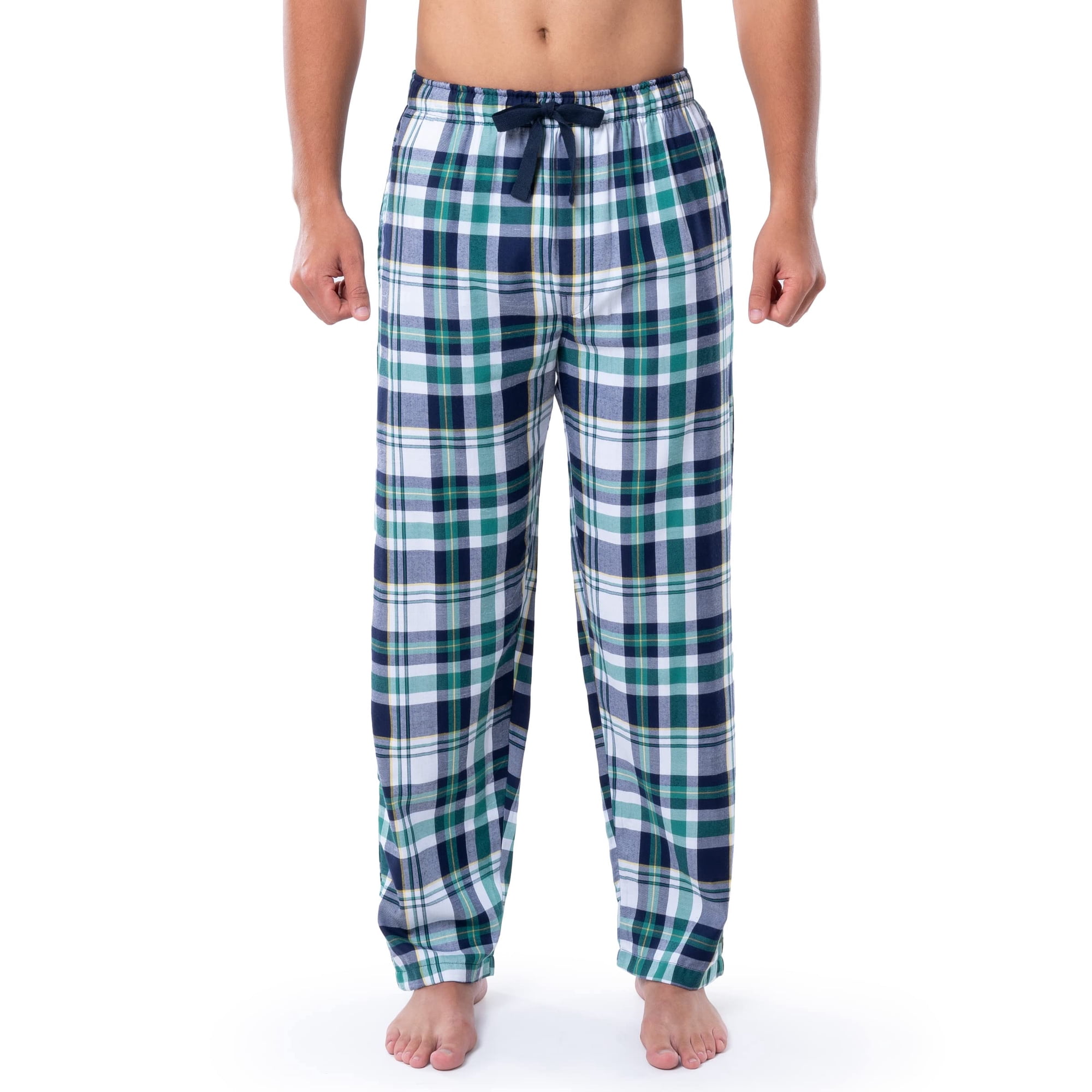 Pantalón Para Dormir Izod De Polirayón Teñido En Hilo Azul Marino Y Verde A Cuadros