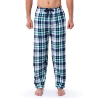 Pantalón Para Dormir Izod De Polirayón Teñido En Hilo Azul Marino Y Verde A Cuadros