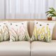 thumbnail image 5 of REGALWOVEN 2 Paquetes de Fundas de Almohada Decorativas de Algodón Boho Bordado de Plantas Funda de Almohada Cuadrada Suave para Sofá Dormitorio Sala de Estar Amarillo 18" x 18", 5 of 7