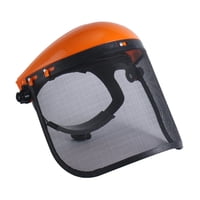 Magideal - Protectores Faciales Forestales Profesionales Con Visera De Malla Metálica Buena Ventilación Multipropósito Ajustable Para Registro De Corte Eléctrico Naranja