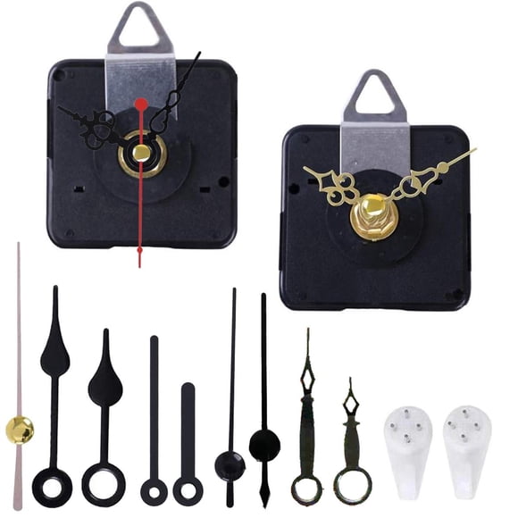 Kit de mecanismo de reloj HILLHOME de cuarzo, 2 piezas, reparación DIY