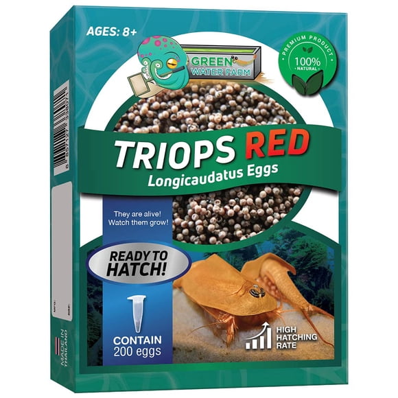 Huevos de triops Red Longicaudatus GREEN WATER FARM, 200 unidades