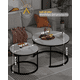 thumbnail image 2 of Mesa Nido Base Metalica Negra Tope Simil Marmol, 2 of 3