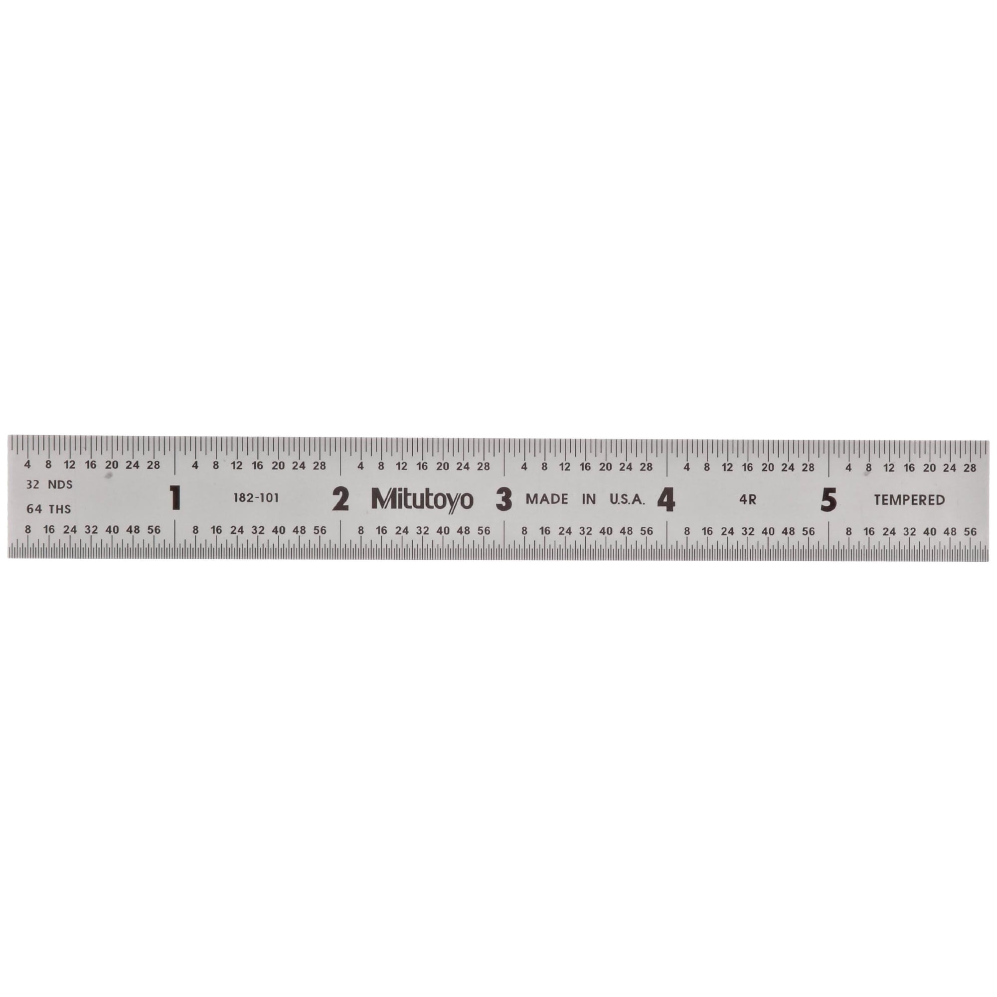 Regla De Acero Mitutoyo 182-101 De Acero Inoxidable Templado De 15 Cm (4r)