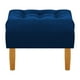 thumbnail image 1 of Pouf Wood 1c Felpa 04 Azul Marino, 1 of 4