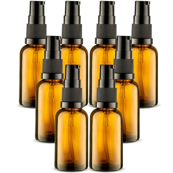 Botella VitalUp de 30 ml de vidrio ámbar (paquete de 8) recargable