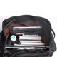 thumbnail image 5 of Mochila Bluboon de lona vintage de piel casual negra, 5 of 6