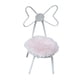 thumbnail image 4 of Silla De Metal Para Casa De Muñecas En Miniatura Simulada 1/12 Con Cojín De Felpa, Color Blanco, 4 of 5