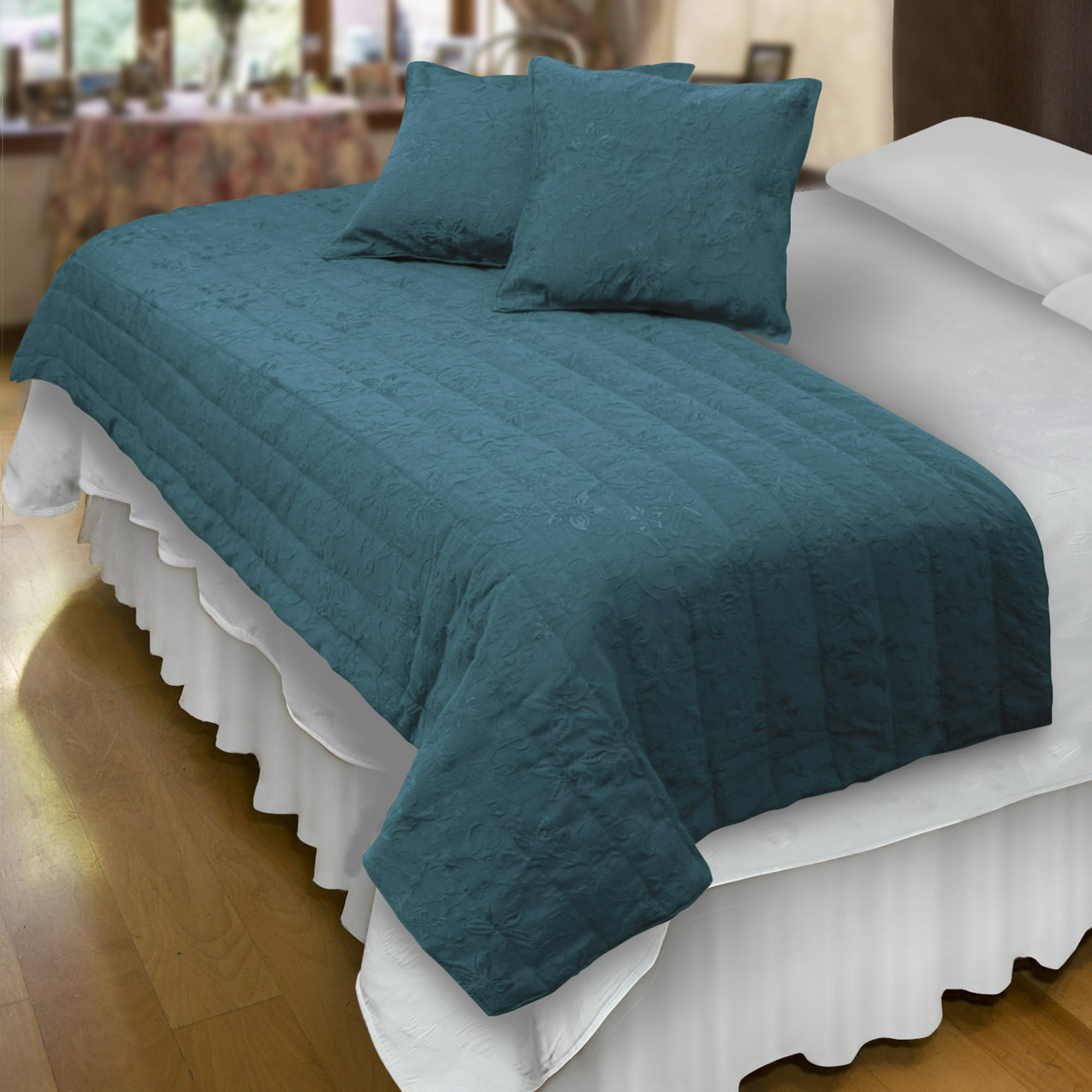 Mallorca - Piecera Con Fundas Sk Victoriana Turquesa Reversible