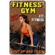 thumbnail image 1 of Letrero sala gimnasio terapia fitness vintage metal estaño hierro pintura decoración pared hogar club cueva hombre 30x20 cm, 1 of 6