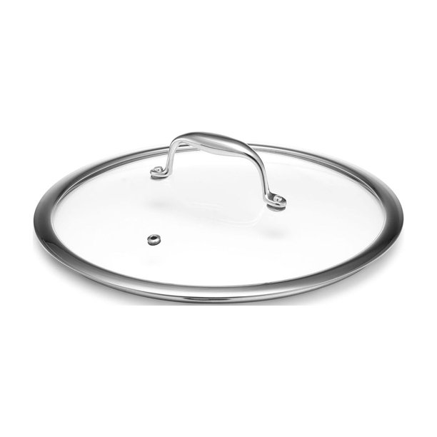 Tapa de vidrio templado con revestimiento hexagonal de 10 cm con ventilación de vapor, apta para lavavajillas