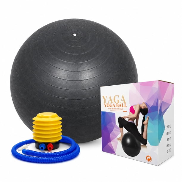 Pelota De Pilates 75 Cm Balón Yoga Fitness Con Inflador