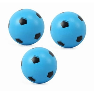 Vipnetwork - Set 3 Pelotas Inflable 22 Cm Diseño Futbol - Color Azul