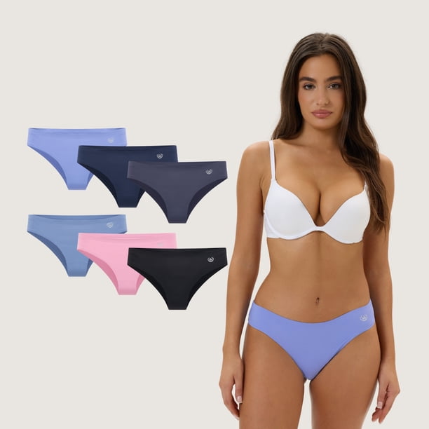 Pack de 6 Calzones Bikini Microfibra Corte Laser Mujer