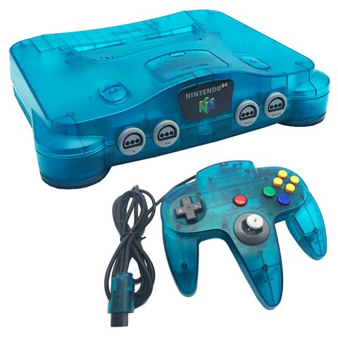 Consola Nintendo 64 De Color Azul Hielo De Segunda Mano -