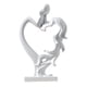 thumbnail image 1 of Estatuilla de pareja besándose, estatua de pareja de besos, escultura de amantes románticos de estilo nórdico para centro de mesa, estante, decoración Blanco, 1 of 5