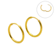 thumbnail image 1 of Argollas lisas Aura 14mm chapadas en oro 18k titanio ASTM F136, 1 of 3