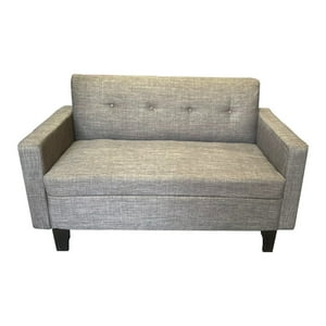 Muebles Hvm - Sofa Gris Alonso 2 Cuerpos