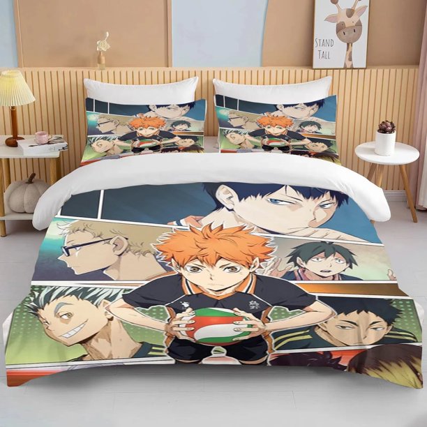 New Haikyuu Bedding SetsQuilt Bed Cover Duvet Cover Pillow Case Sets Adult Children Bedding Sets Home Textiles Bed Sheets