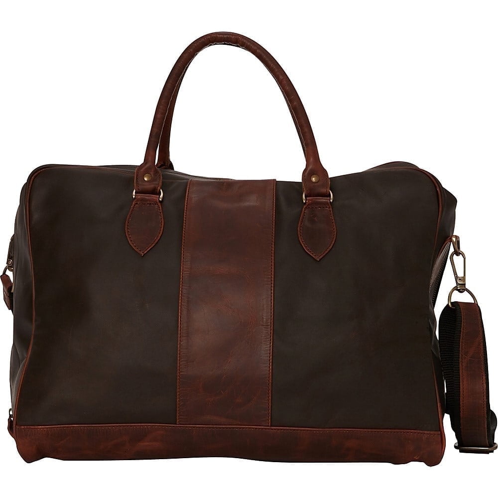 Bolso Sharo Classic Leather Duffle Cuero Bicolor