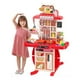 thumbnail image 1 of Cocina de Juguete Grande Para Niños 95 Cm Agua Vapor Sonido rojo, 1 of 8