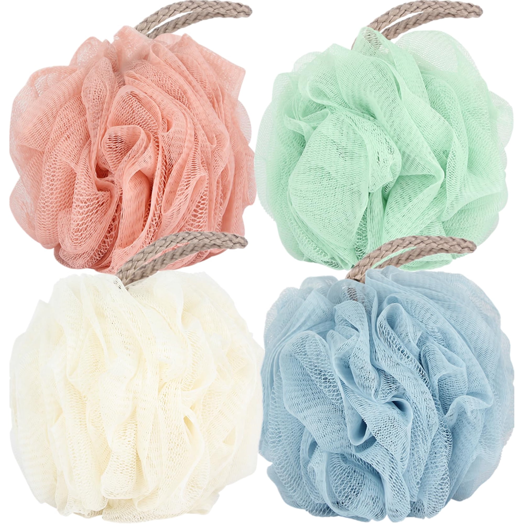 Esponjas De Baño Fu Store Esponja De Lufa Para Ducha 50g 4 Colores Paquete De 4