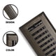 thumbnail image 2 of Registro de suelo Sierra Grates, 5 x 35 cm, acero metalizado, bronce, 2 of 6